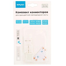 Коннектор T-образный для одноцветной светодиодной ленты 3014/5060/5050/5630 Apeyron 12/24V 09-08 2
