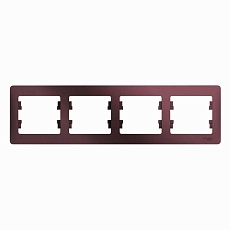 Рамка 4-постовая Systeme Electric Glossa баклажановая GSL001104
