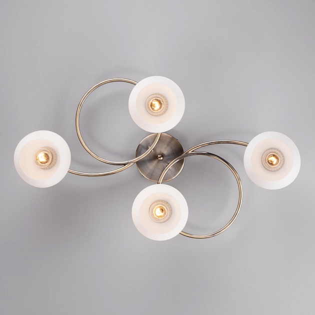 Потолочная люстра Eurosvet 30144/4 античная бронза изображение 4 Потолочная люстра Eurosvet 30144/4 античная бронза Фото № 4