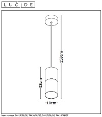 Подвесной светильник Lucide Zino 74410/01/97 2