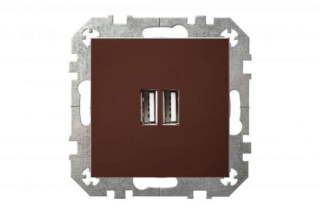 Розетка 2xUSB Liregus Epsilon коричневый 28-1453 изображение 5 Розетка 2xUSB Liregus Epsilon коричневый 28-1453 Фото № 5