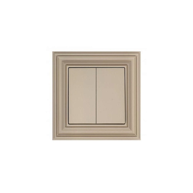 Выключатель двухклавишный Liregus Retro кремовый омбре 29-105 изображение Выключатель двухклавишный Liregus Retro кремовый омбре 29-105 Фото №