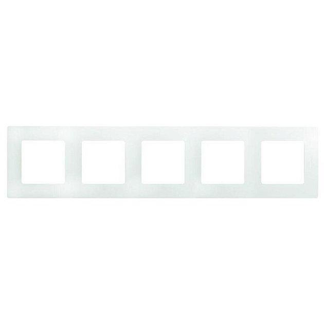 Рамка 5-постовая Legrand Etika белая 672505 Фото № 