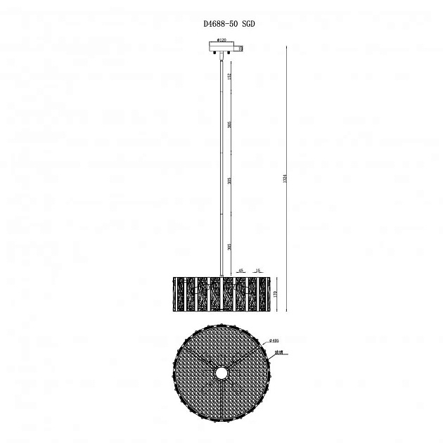 Подвесной светильник iLamp Panorama D4688-50 SGD Фото № 2