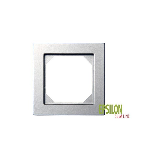 Рамка 1-постовая Liregus Epsilon серебро 28-1901 Фото № 