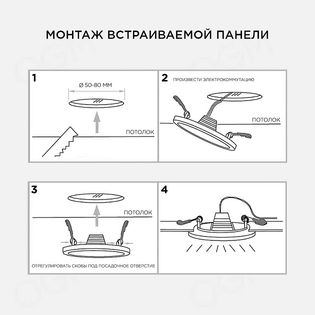 Встраиваемая светодиодная панель OGM LP-05 Фото № 13