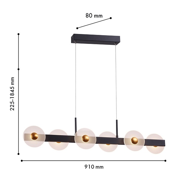Подвесной светодиодный светильник Favourite Solskin 4317-6P Фото № 2