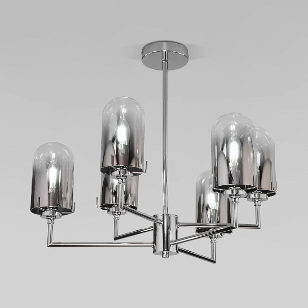 Подвесная люстра Eurosvet Pluto 60156/6 хром изображение Подвесная люстра Eurosvet Pluto 60156/6 хром Фото №
