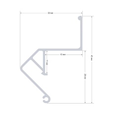 Профиль для натяжного потолка Apeyron 08-62 2