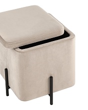 Пуф Stool Group Грейс велюр квадрат светло-серый vd-grays-kv-b25 3