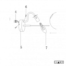 Бра iLamp Globe 10346W/1 BK-WH 1