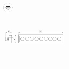 Встраиваемый светодиодный светильник Arlight MS-ORIENT-BUILT-TURN-TC-S67x300-20W Warm3000 037210 5