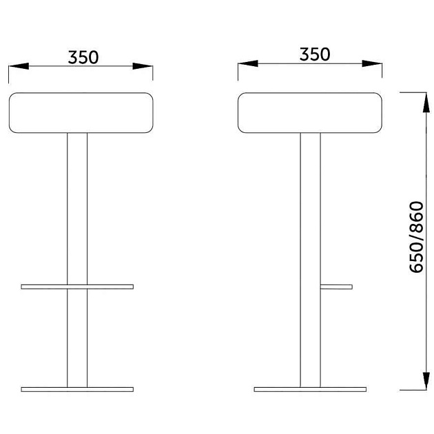 Барный стул AksHome Pina кремовый, экокожа 30230 Фото № 2