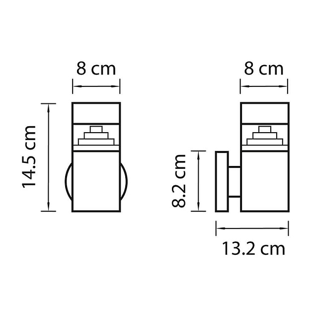 Уличный настенный светодиодный светильник Lightstar Raggio 377615 Фото № 2