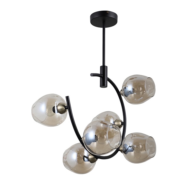 Подвесная люстра Gerhort G71163/6BK+AB AMB Фото № 