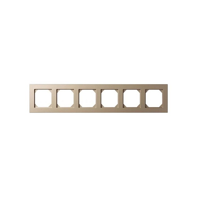 Рамка 6-постовая Liregus Epsilon шампань 28-3231 изображение Рамка 6-постовая Liregus Epsilon шампань 28-3231 Фото №