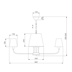 Подвесная люстра Eurosvet Milos 60154 латунь 1