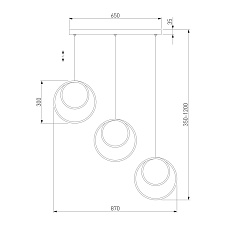 Подвесной светодиодный светильник Eurosvet Flow 90308/3 черный 1