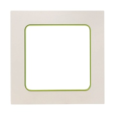 Стокгольм Рамка 1-местная белая с линией цвета зеленый EKF PROxima EXM-G-302-20