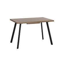Кухонный стол Stool Group PLAIN 116-158х74 дуб/черный 80.581.01 8048