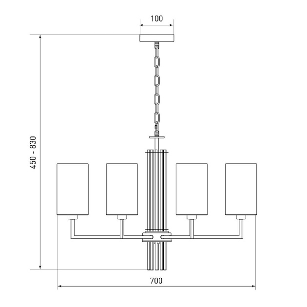Подвесная люстра Eurosvet Soffio 60134/8 никель Фото № 2