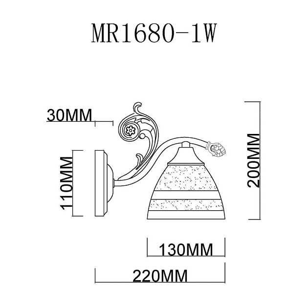 Бра MyFar Nile MR1680-1W изображение 2 Бра MyFar Nile MR1680-1W Фото № 2