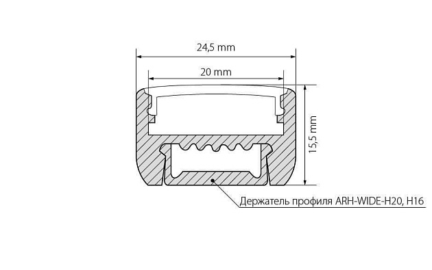 Профиль Arlight ARH-WIDE-H16-2000 ANOD 018816 Фото № 2