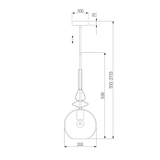 Подвесной светильник Eurosvet Dream 50192/1 прозрачный 1