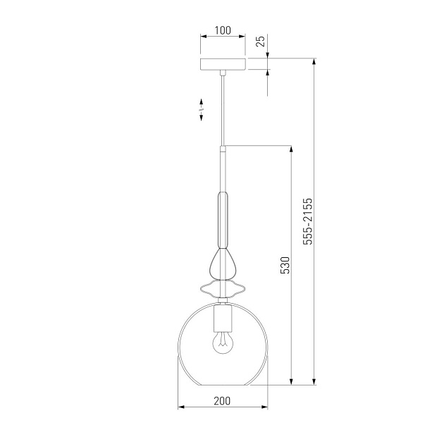 Подвесной светильник Eurosvet Dream 50192/1 прозрачный Фото № 2