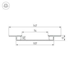 Встраиваемый профиль Arlight Fantom-W75-Dual-2000 White 039946 1