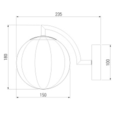 Бра Eurosvet Оптима Eden 30178/1 черный жемчуг 2