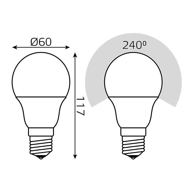 Лампа светодиодная Gauss E27 13W 4100K матовая 202502213 Фото № 2