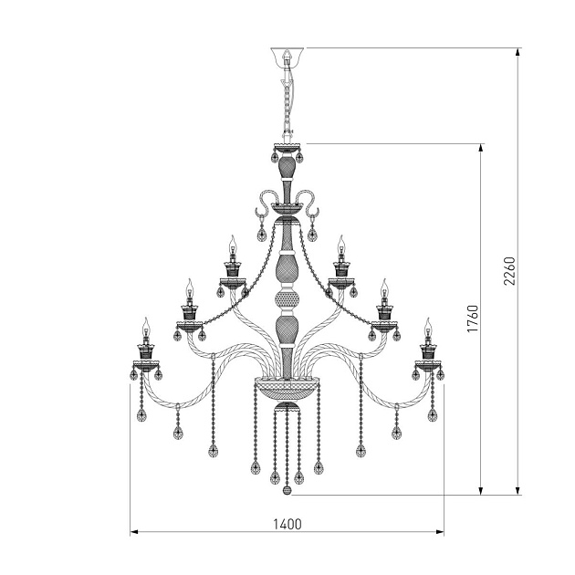 Подвесная люстра Bogates 336 Strotskis Фото № 2