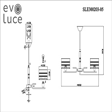 Подвесная люстра Evoluce Almese SLE300203-05 1