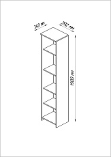 Стеллаж Шведский Стандарт Сириус 39х190 2.02.07.150.5 2
