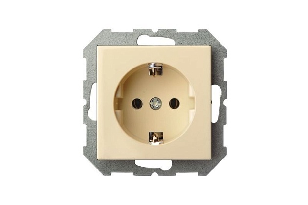 Розетка 2P+E Liregus Epsilon бежевый 28-066 изображение 4 Розетка 2P+E Liregus Epsilon бежевый 28-066 Фото № 4