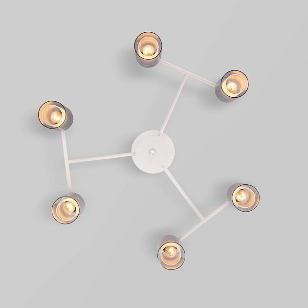 Потолочная люстра Eurosvet Amado 70115/6 белый изображение 5 Потолочная люстра Eurosvet Amado 70115/6 белый Фото № 5