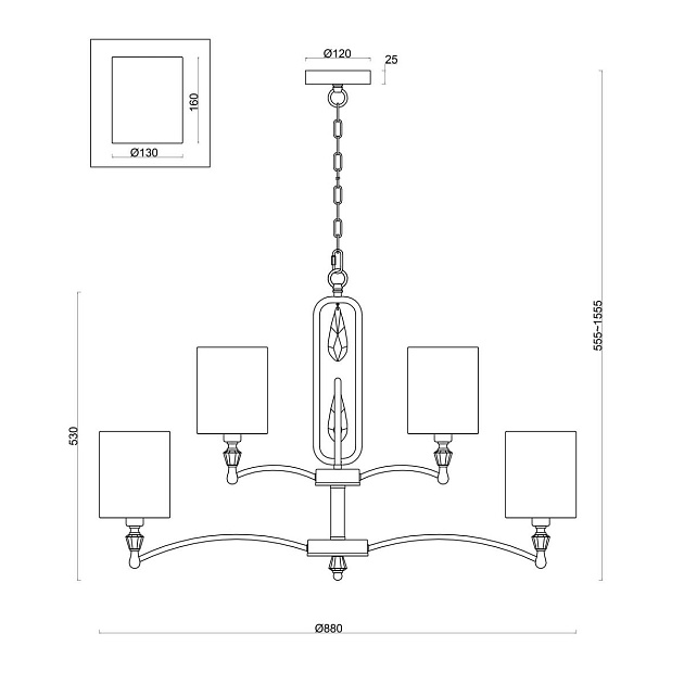 Подвесная люстра Freya Riverside FR1007PL-12BS Фото № 2