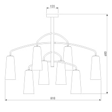 Подвесная люстра Eurosvet Omber 70137/8 хром 2