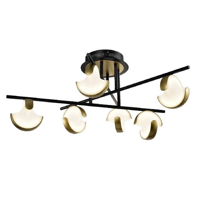 Потолочная светодиодная люстра Gerhort G91051/6BK+GD изображение Потолочная светодиодная люстра Gerhort G91051/6BK+GD Фото №