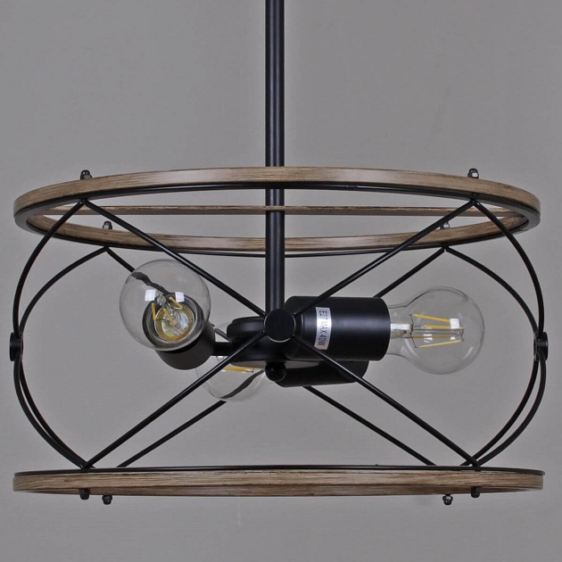 Подвесная люстра Illumico IL1008-3P-05 BK Wood изображение 2 Подвесная люстра Illumico IL1008-3P-05 BK Wood Фото № 2