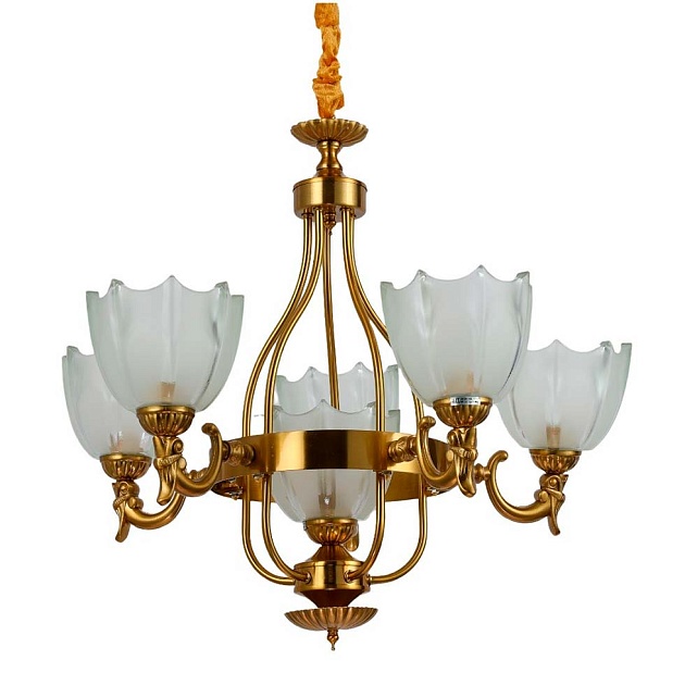 Подвесная люстра ЭкономСвет 14003/5+1AB WT Фото № 