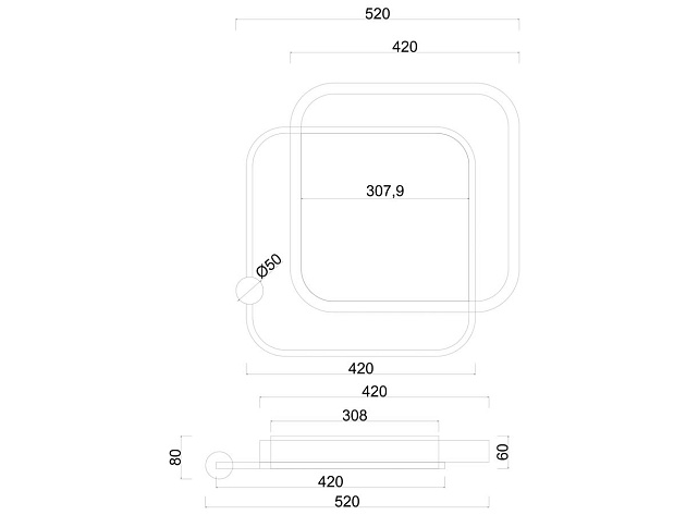 Потолочный светодиодный светильник Arte Lamp Alsafi A2658PL-1BK Фото № 2