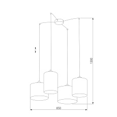 Подвесная люстра TK Lighting 6585 Juta 2