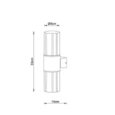 Уличный настенный светильник Arte Lamp Seginus A6515AL-2BK 1