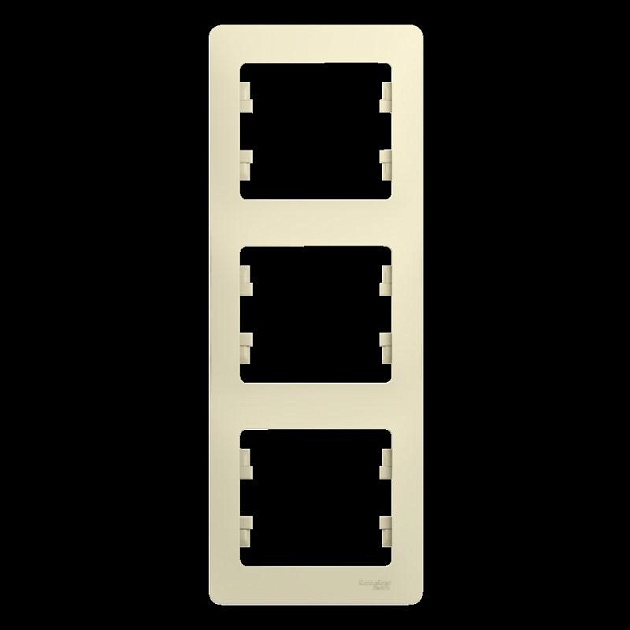 Рамка 3-постовая Schneider Electric Glossa бежевая GSL000207 изображение Рамка 3-постовая Schneider Electric Glossa бежевая GSL000207 Фото №