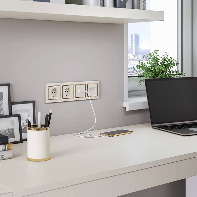 Розетка с заземлением Werkel слоновая кость W1171003 4690389155741 Фото № 8