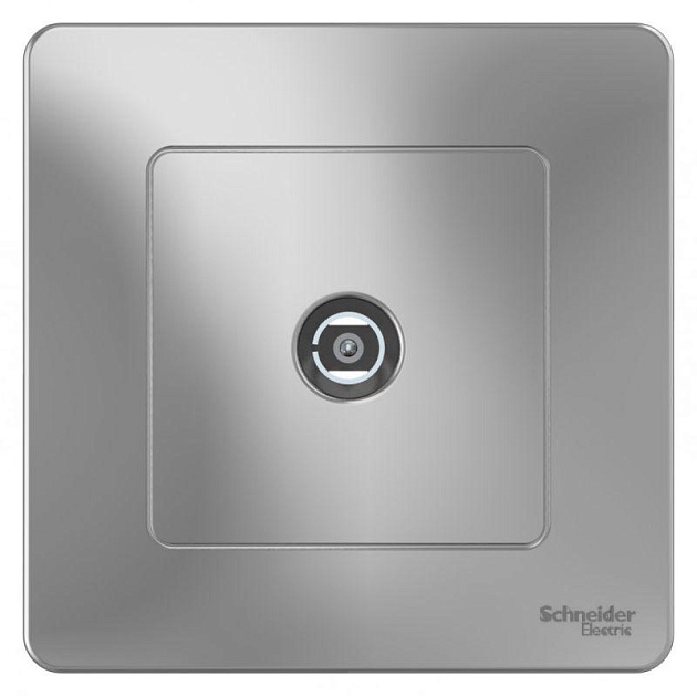 ТВ-розетка Schneider Electric Blanca алюминий BLNTS000013 изображение ТВ-розетка Schneider Electric Blanca алюминий BLNTS000013 Фото №