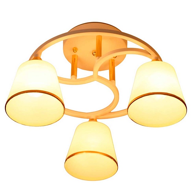 Потолочная люстра ЭкономСвет 11171/3WT+GD WT+GD изображение Потолочная люстра ЭкономСвет 11171/3WT+GD WT+GD Фото №