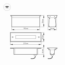 Ландшафтный светодиодный светильник Arlight LTD-Line-Tilt-S210-8W Warm3000 024944 3